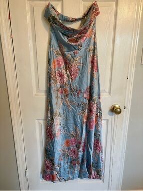 aderny patchwork floral maxi dress pink Aderny Patchwork Floral Maxi Dress